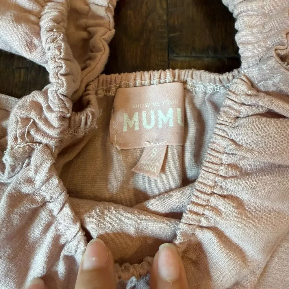 Show Me Your Mumu Wake Up Pajama Set Pink Mauve size Small Loungewear Relaxed